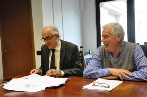 L aocnferenz astampa dell'assessore Alvaro Ricci e del sindaco Leonardo Michelini