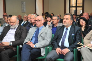 I consiglieri regionali Valentini e Panunzi, al centro il presidente della Provincia Mauro Mazzola 