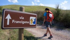 Escursionisti sulla Via Francigena