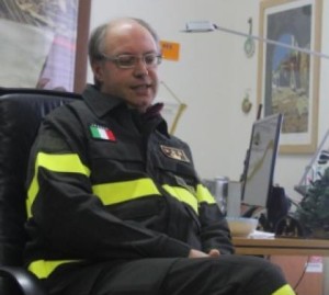 L'ingegner Giuseppe Paduano, comandante dei vigili del fuoco di Viterbo