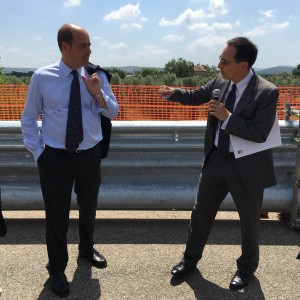 Il governatore Nicola Zingaretti con il presidente di Anas Gianni Vittorio Armani
