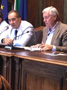 Il questore Lorenzo Suraci con il sindaco Leonardo Michelini