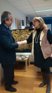 Il presidente della Fondazione Vulci con la direttrice del museo Polixeni Adam-Veleni