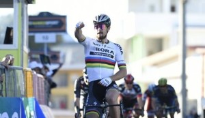 Peter Sagan, vincitore della tappa di ieri a Montalto